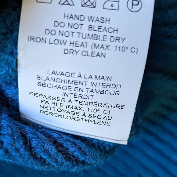 DeLUC Cropped Knit Turtleneck Vest Petrol Blue Sz S | Fall Layering Piece NWT - Picture 11 of 11